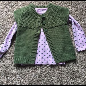 Sweater vest with long sleeve