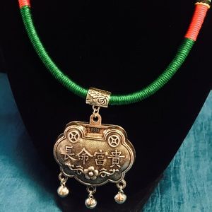Ethnic stylish handmade colored necklace