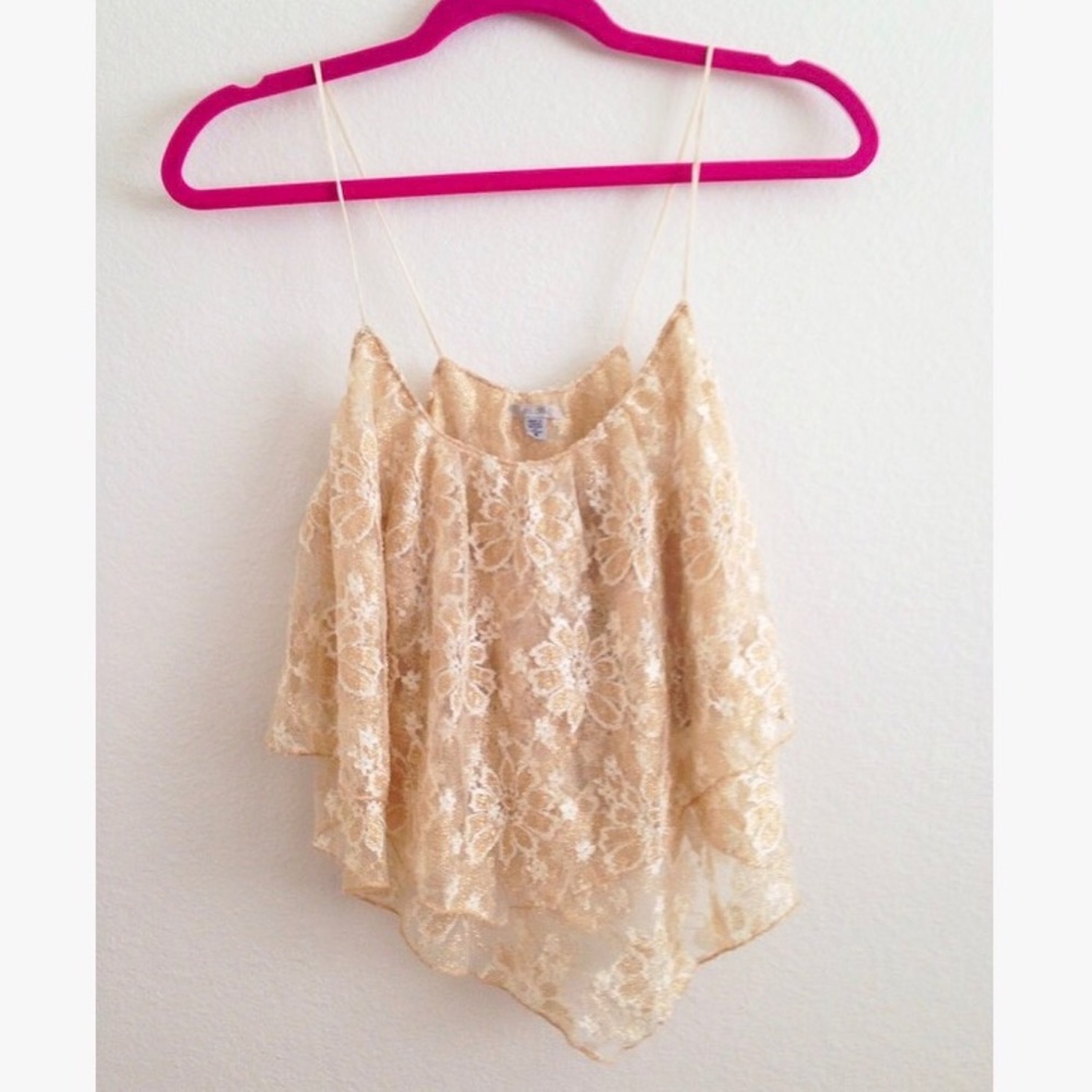 Urban Outfitters Ecote Floral Lace Top size Small