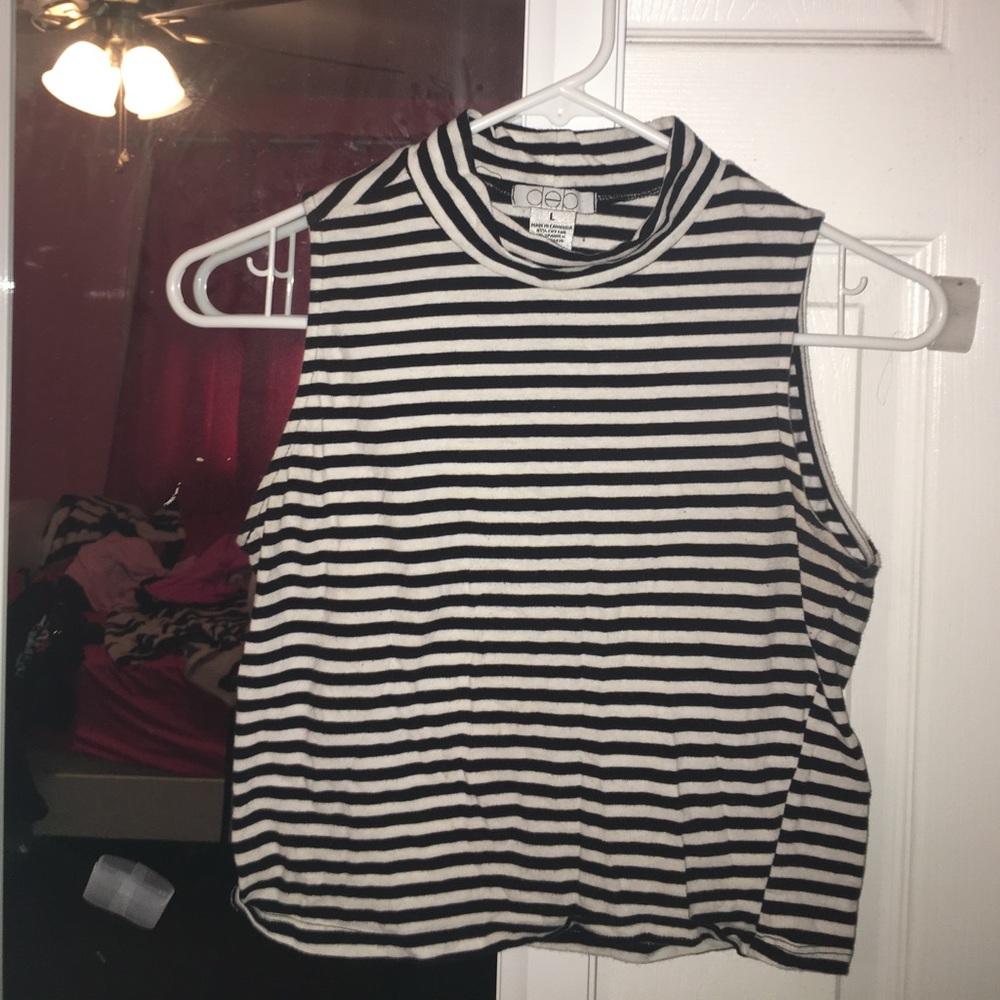 striped crop top
