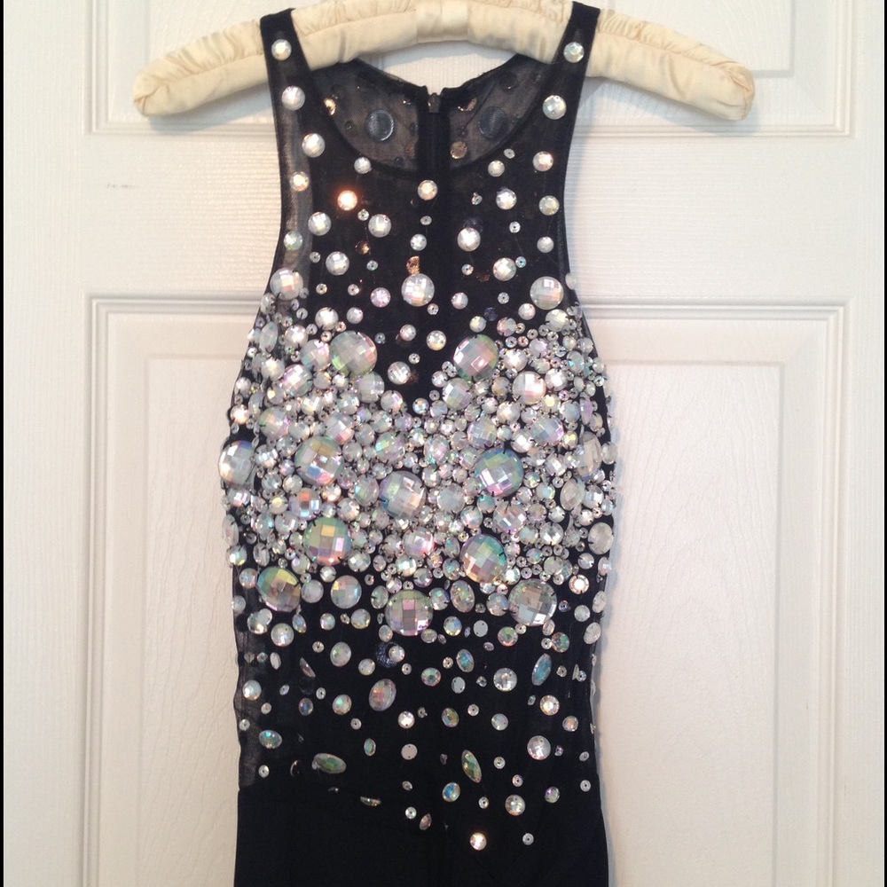 Black sequin gown