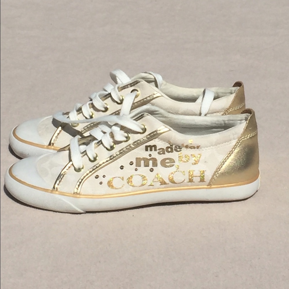 Coach Gold and Beige Shoes