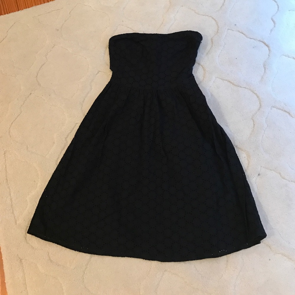 Black Eyelet Strapless Sundress