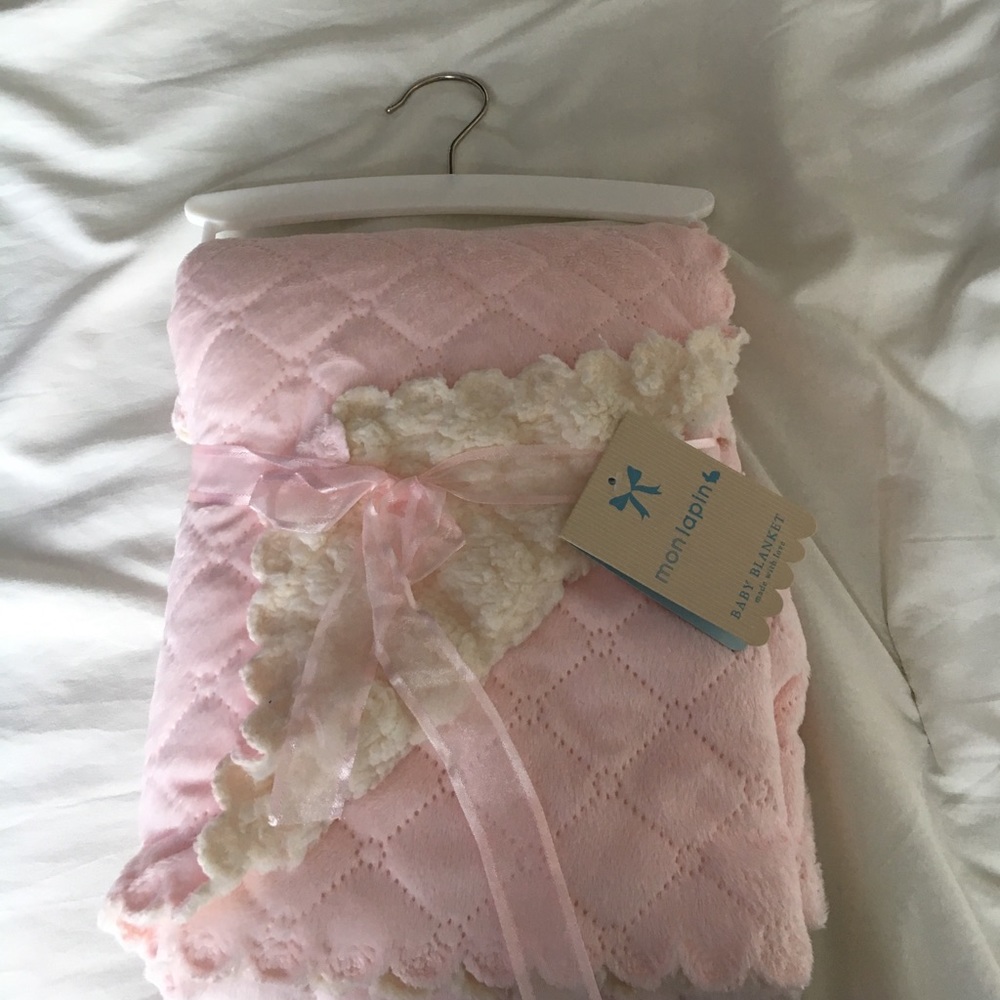 Pink and White blanket.