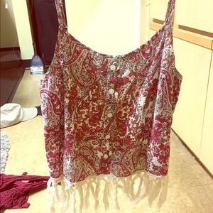 Paisley top with fringe