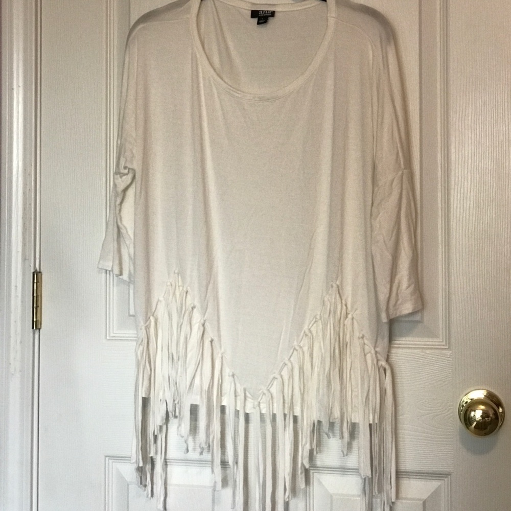 NWOT Asymmetrical Fringe Top