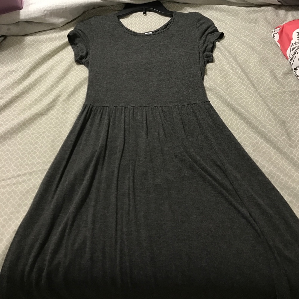 Grey shirt dress