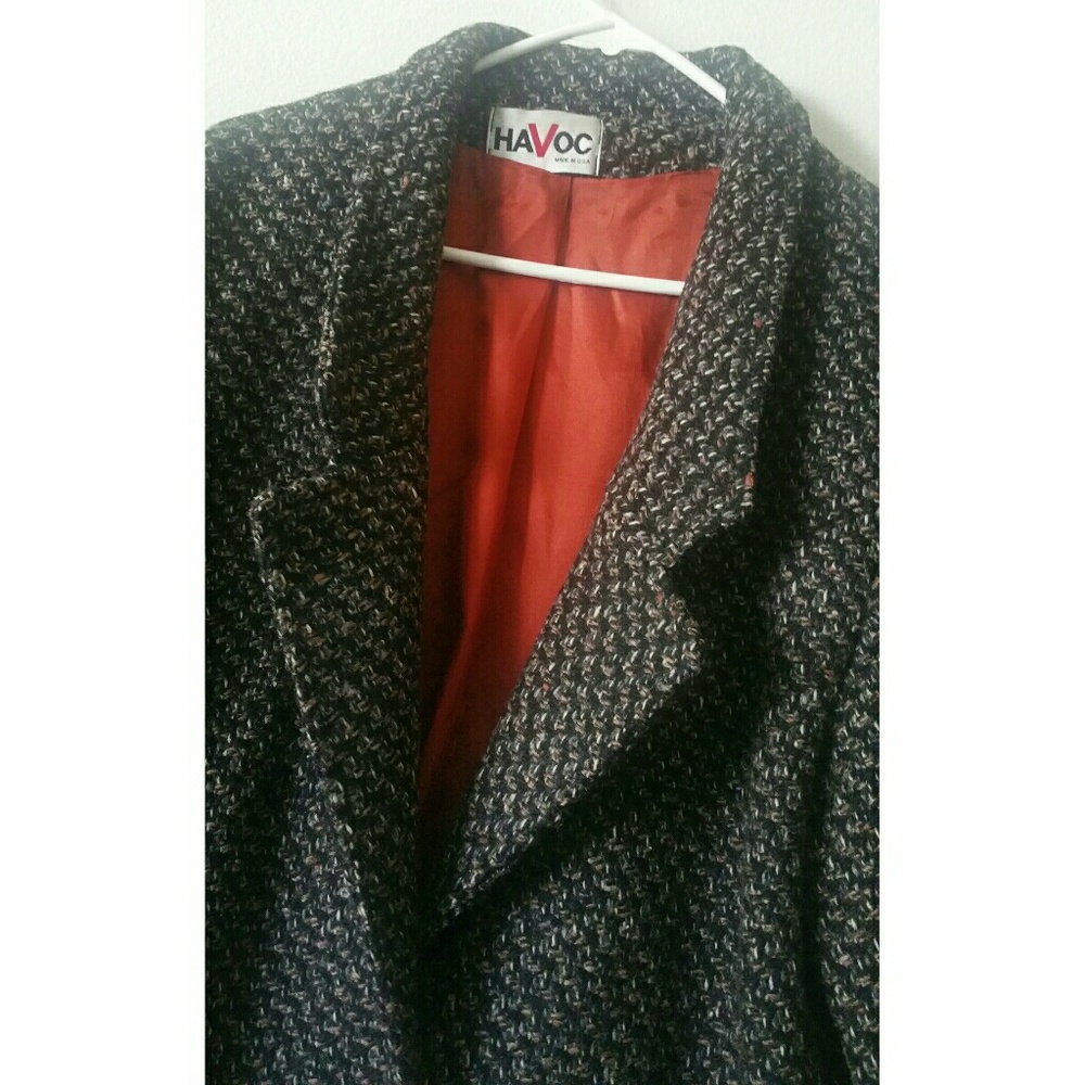 Retro thick long coat (size 14)