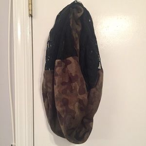 Camo and lace  infinity scarf