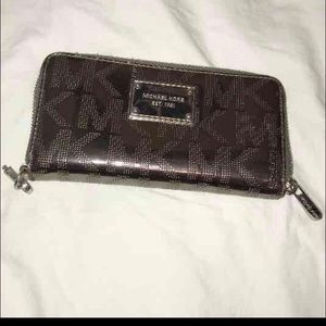 MK Logo Wallet Pewter