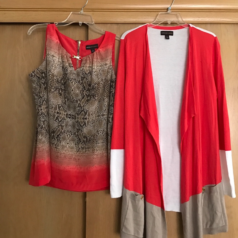 Sleeveless top and matching sweater