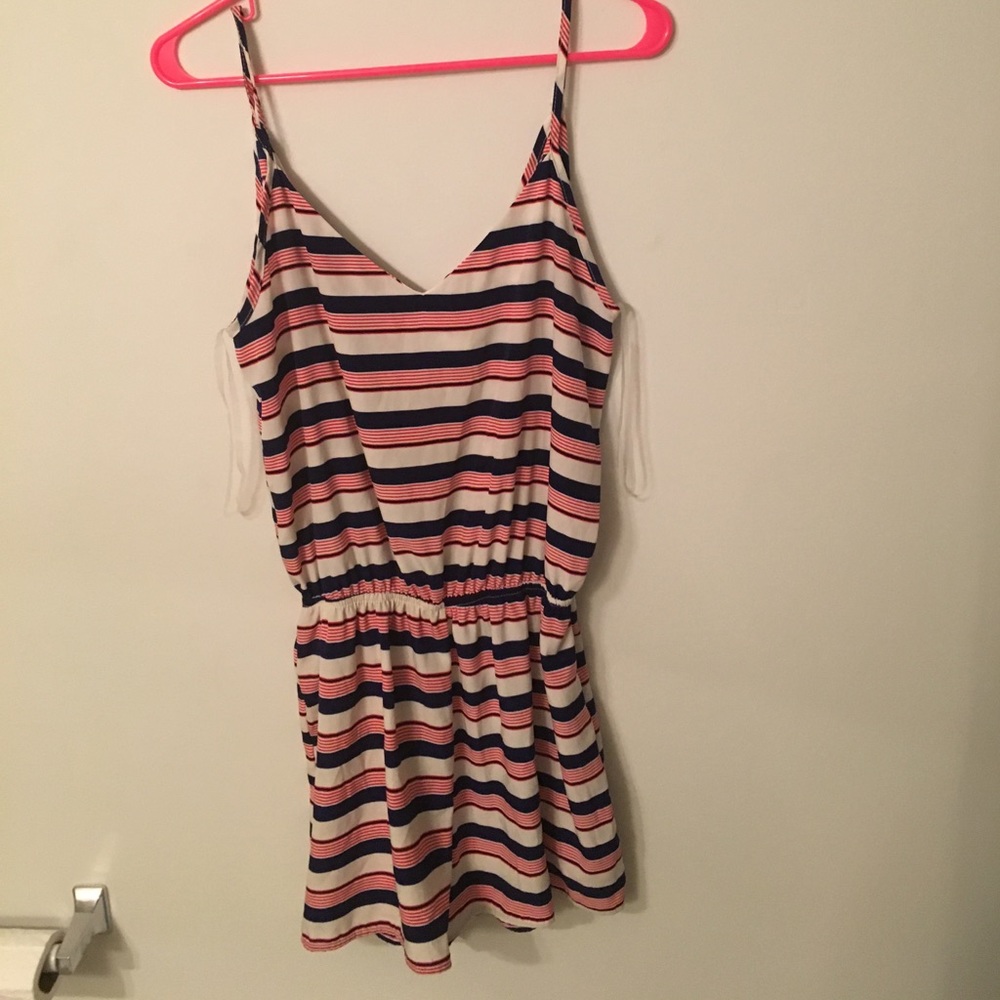 Red white and blue romper
