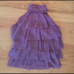 Ruffled Blouse lilac color