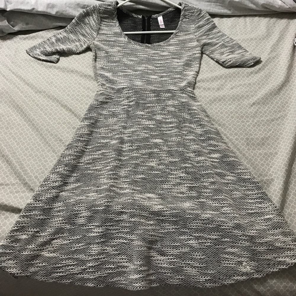 Grey and white dress