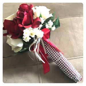 Silk flower bouquet with bling ✨💫