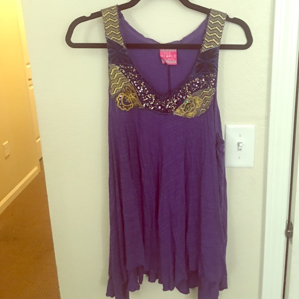 Free People Embellished Swing Tank
