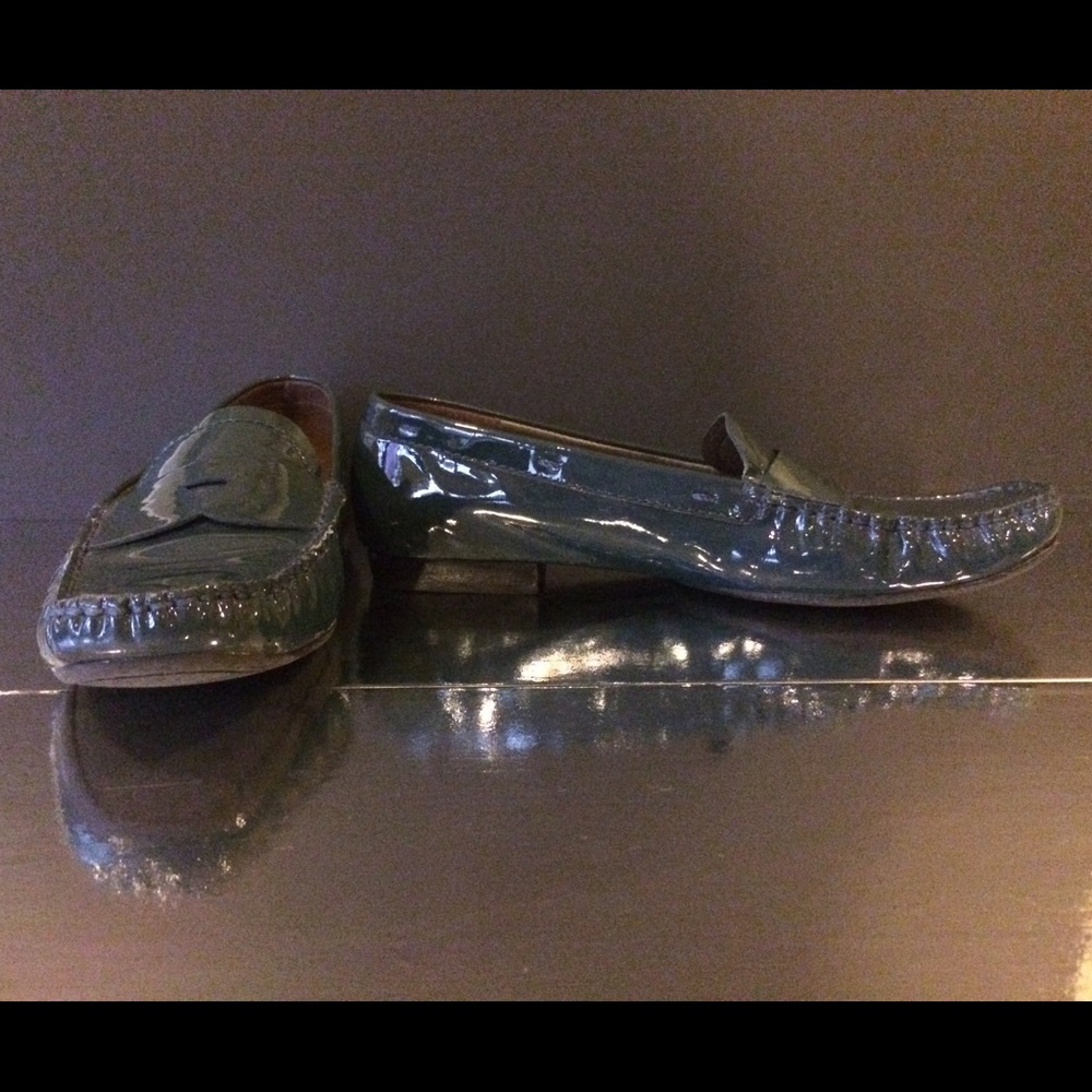 Talbots Slate Blue Patent Leather Loafers