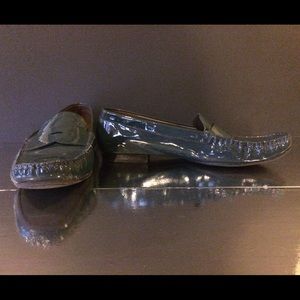Talbots Slate Blue Patent Leather Loafers