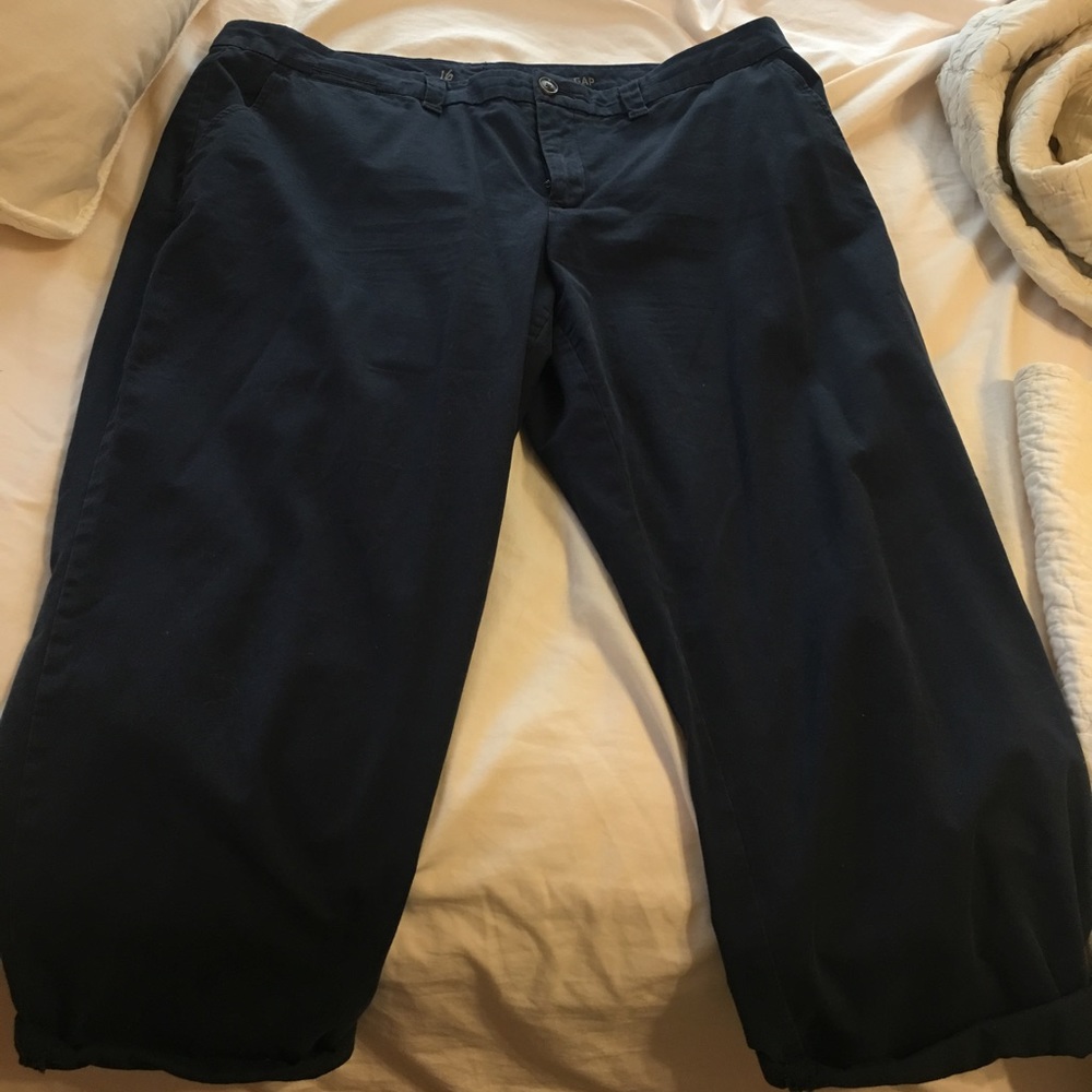 Gap Broken-In Straight Khakis. Sz 16. Navy. Lk new