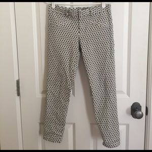 Gap printed skinny ankle pants - size 4