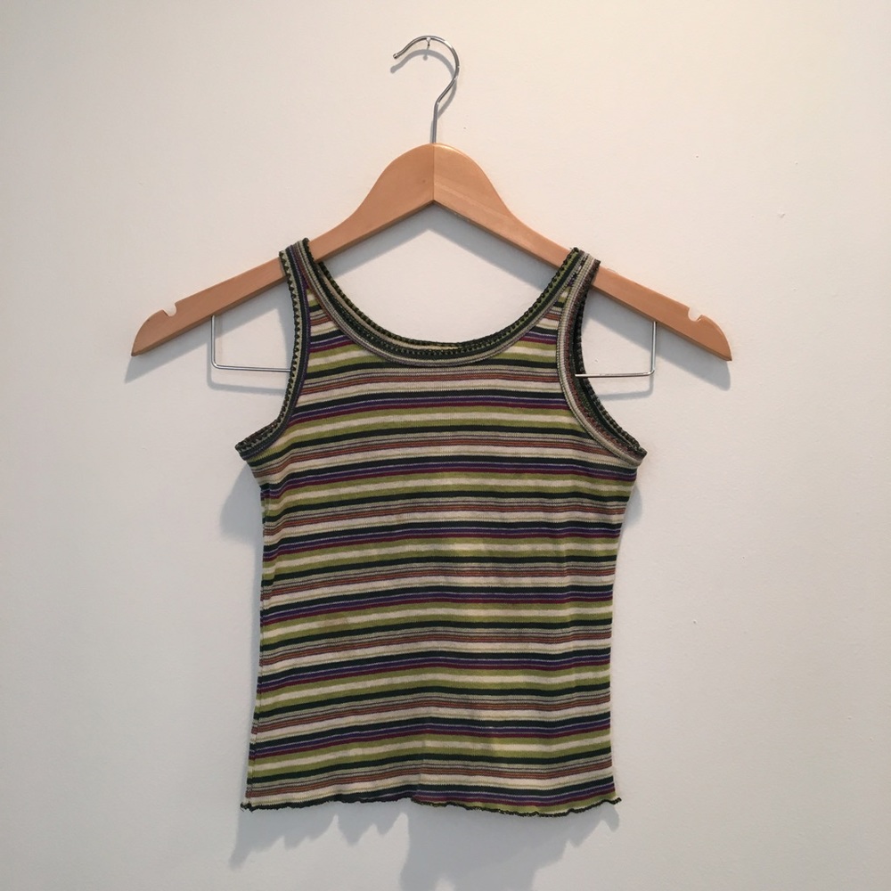 90s stripe crop top
