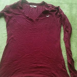 Hollister long sleeve burgundy