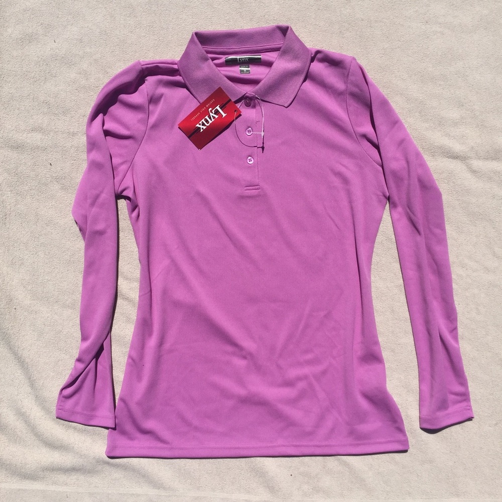 Fuchsia Lynx Long Sleeve Polo