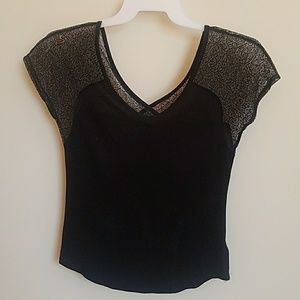 Lacy black top