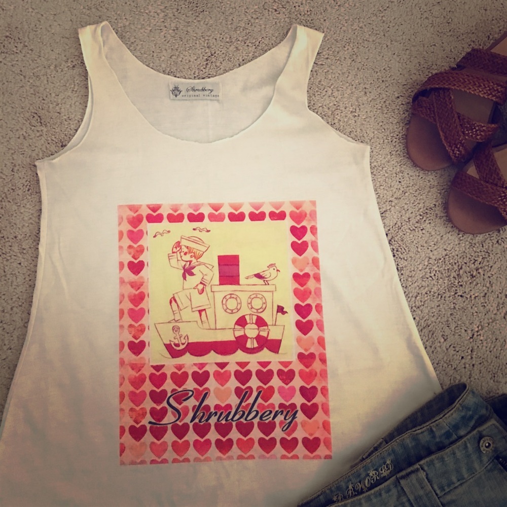 Vintage sailor boy tank top