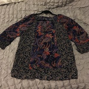 Chaps size Medium paisley patterned shirt.