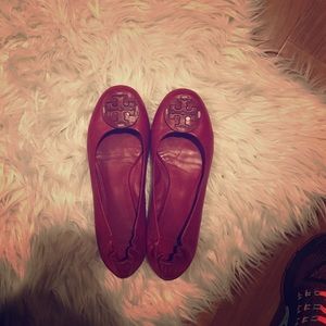 Red Tory Burch flats sz 7.5