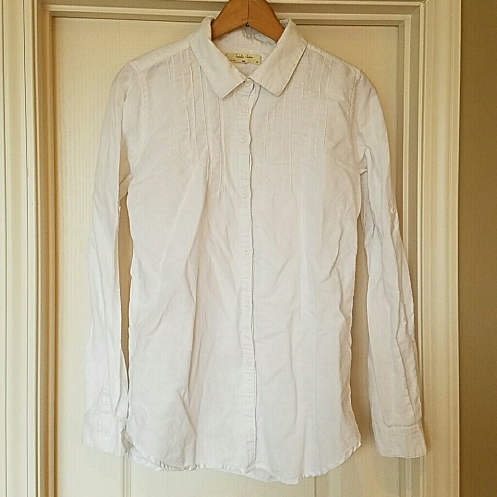 Anthropologie Isabella Sinclair White Linen Shirt