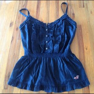 Hollister Navy ruffled tank size S NEw w/o tags