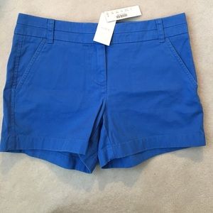 J Crew 4 inch chino short cobalt blue 2 NWT