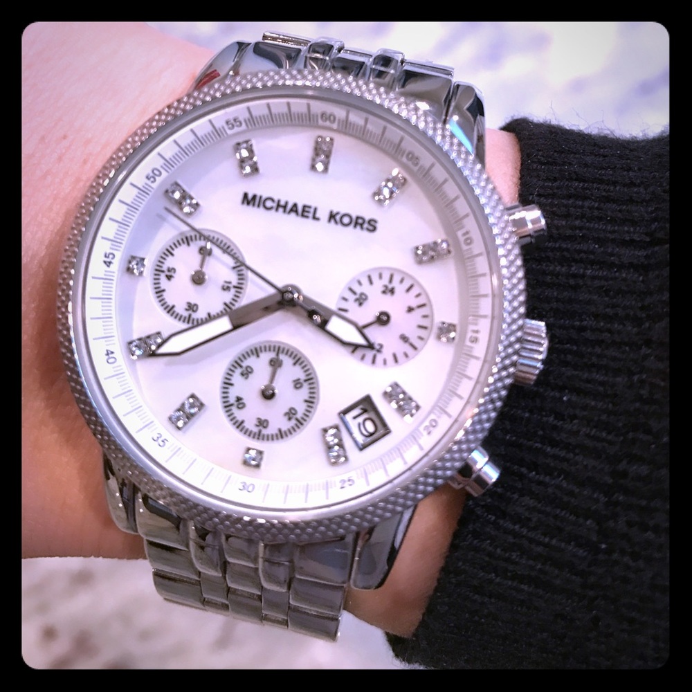Women's Michael Kors watch silver 38mm with box
