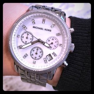 Women's Michael Kors watch silver 38mm with box