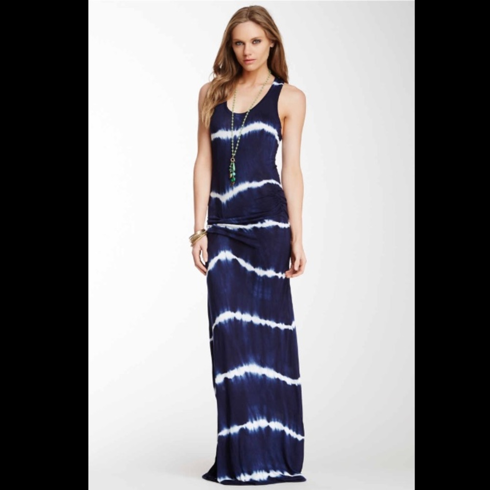 Striped racerback maxi dress