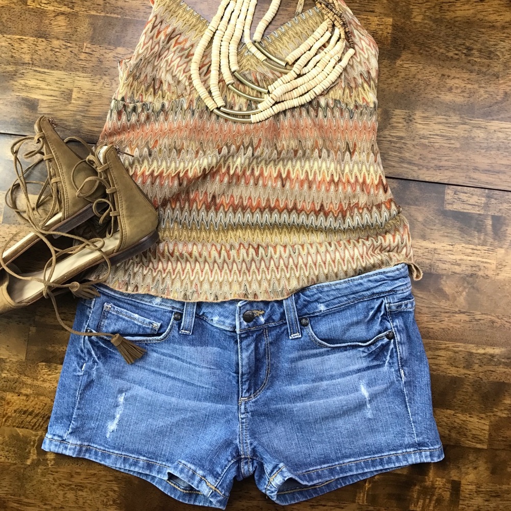 NWOT Paige Distressed Jean Shorts size 28