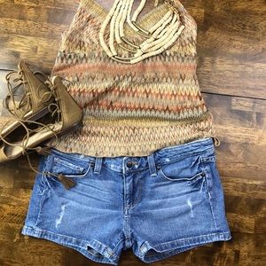 NWOT Paige Distressed Jean Shorts size 28