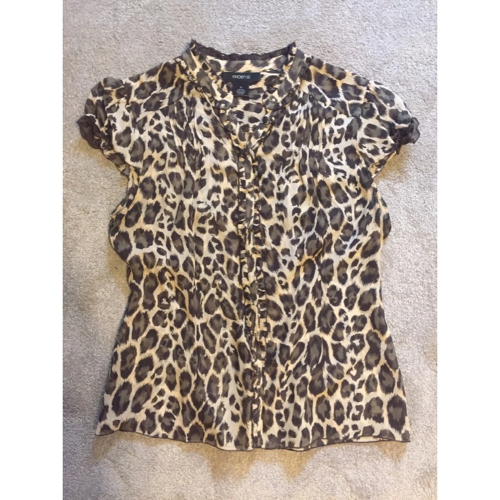 Sheer Leopard top -
