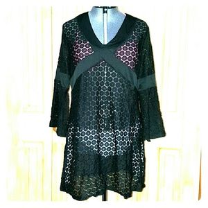 Bell Sleeve Lace Cover Up