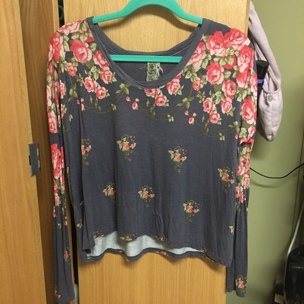 Free People Flora Boxy L/S Top
