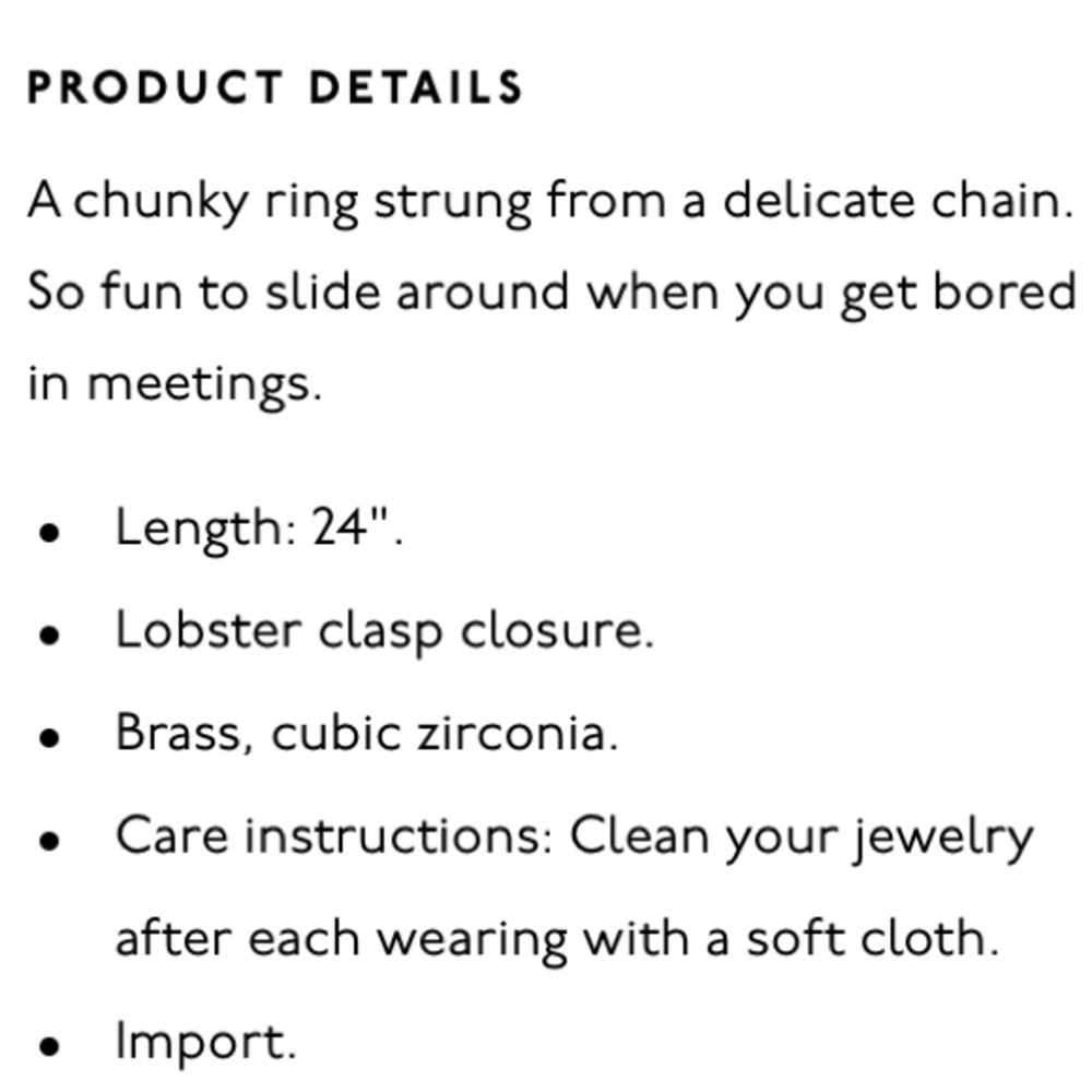Madewell•Ring Necklace - Picture 6 of 7