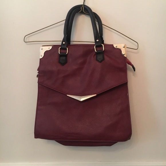 Kimchi Blue Handbags - FLASH SALE Kimchi Blue Burgundy Work Bag