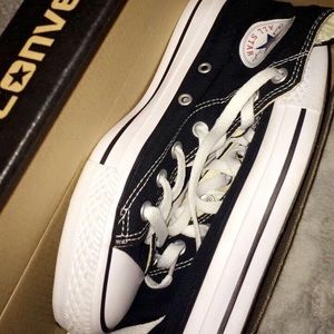 black & white high top converse