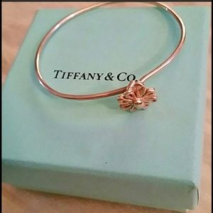 Authentic Tiffany  Rose Sterling Silver Bangle