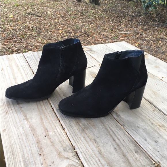 Black Suede Jeffrey Campbell Heeled Boots - Picture 1 of 4