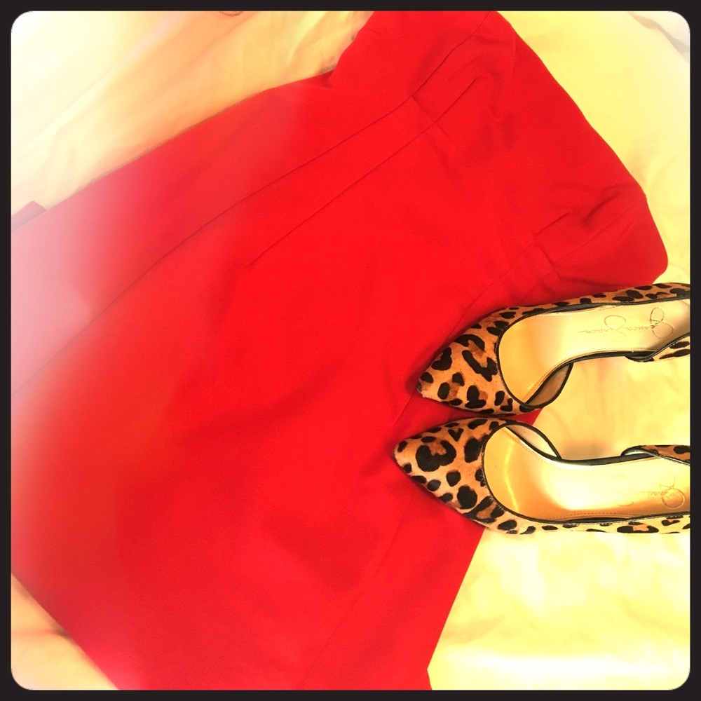 Red Strapless Express Dress