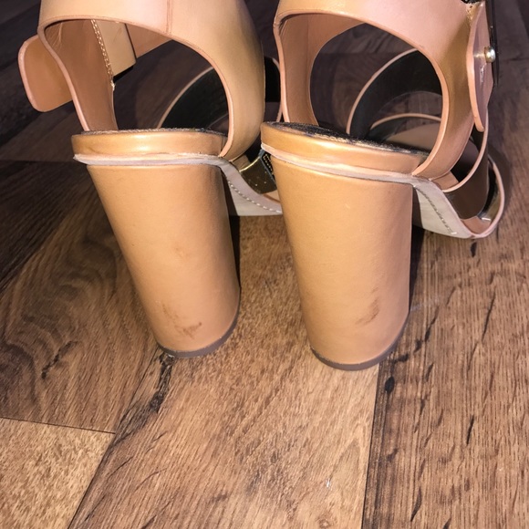 9.5 Sam Edelman Yelena Strappy Heel Sandals Gold - Picture 6 of 7