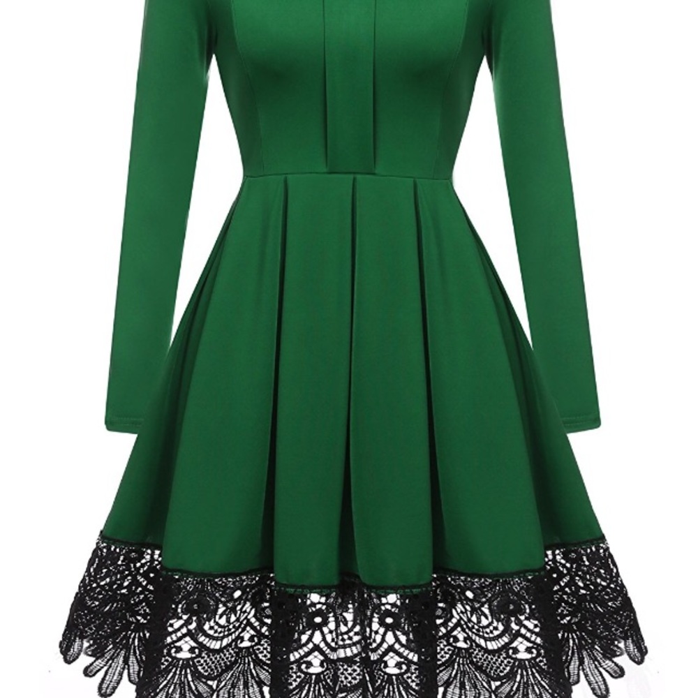 Emerald green dress